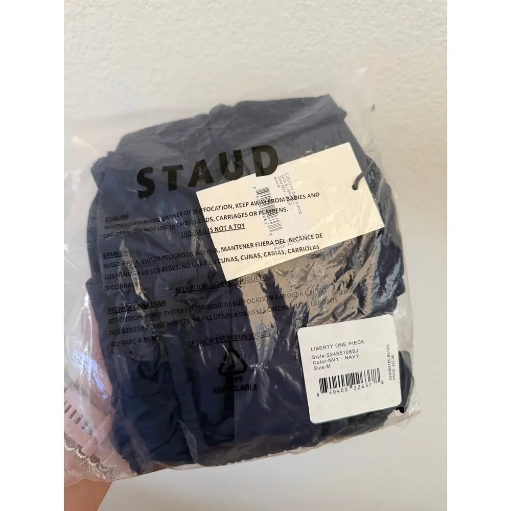 Staud Liberty One-Piece swimwear navy M NWT - Picture 6 of 6